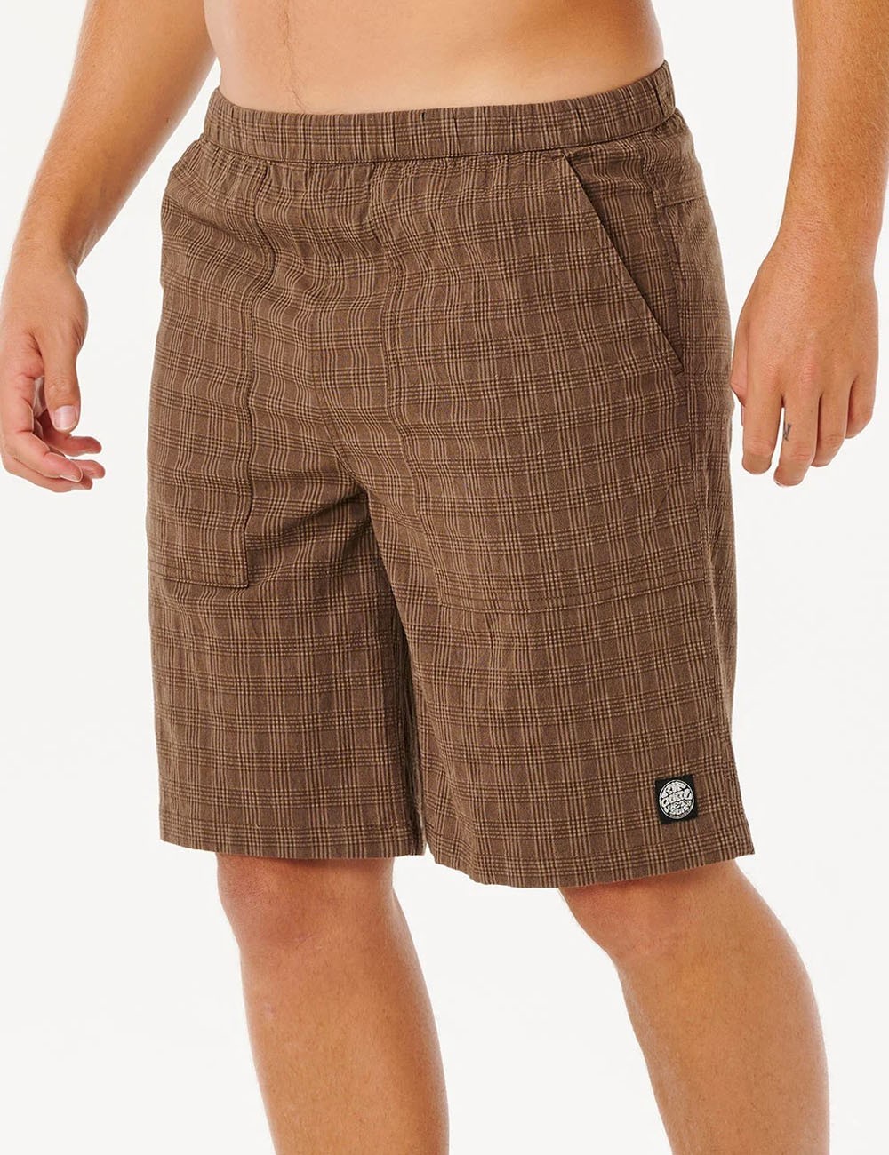 Pantaloncini Boardshort Volley Premium Surf Check Coffee