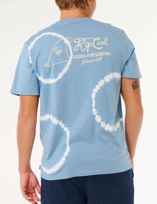 T-shirt a maniche corte Pacific Rinse Fin Faded Denim