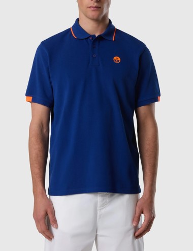Polo con dettagli fluo ELECTRIC BLUE