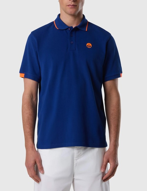 Polo con dettagli fluo ELECTRIC BLUE