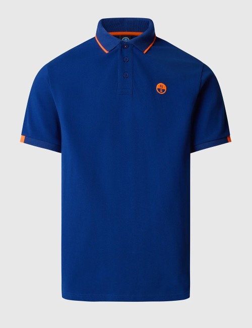 Polo con dettagli fluo ELECTRIC BLUE