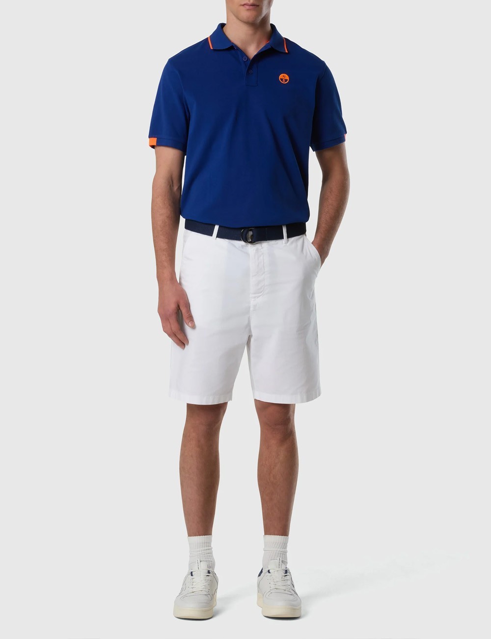 Polo con dettagli fluo ELECTRIC BLUE