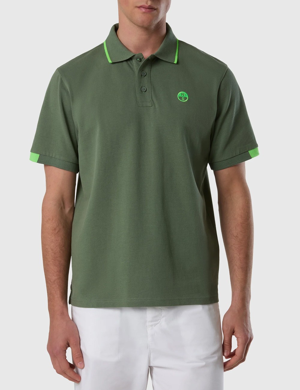 Polo con dettagli fluo LAUREL WREATH