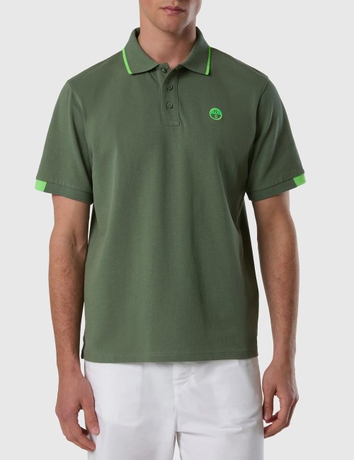 Polo con dettagli fluo LAUREL WREATH