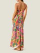 Abito lungo pop foulard