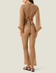 Pantalone natural mesh cammello