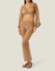 Pantalone natural mesh cammello