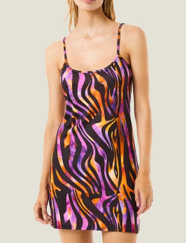 Abito corto hypnotic zebra