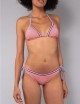 Bikini Triangolo Imbottito e Slip Annodato Righe