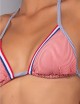 Bikini Triangolo Imbottito e Slip Annodato Righe