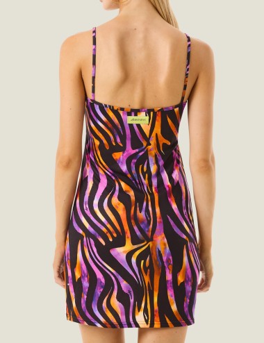 Abito corto hypnotic zebra