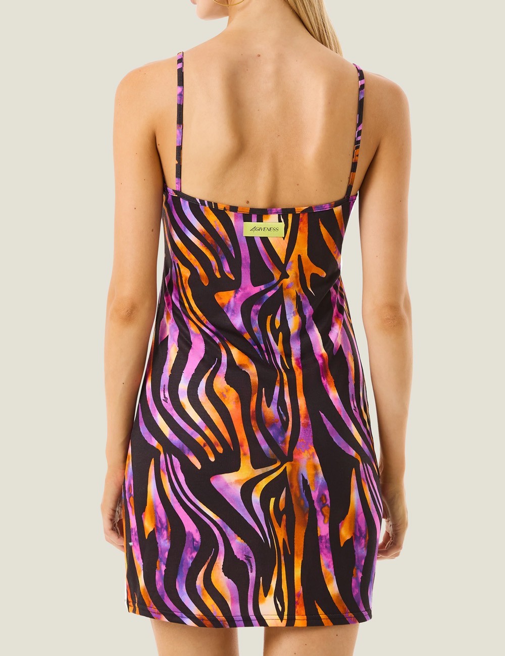 Abito corto hypnotic zebra